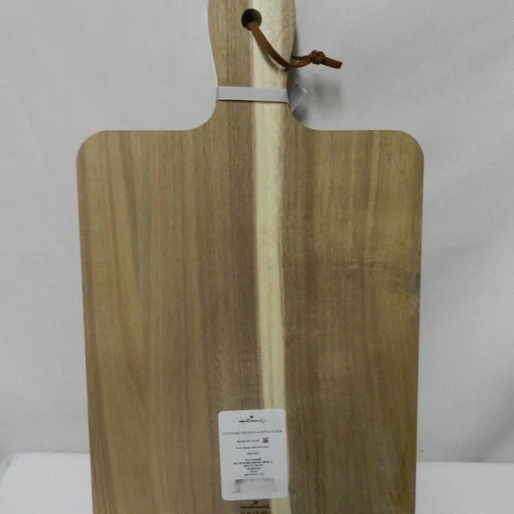 Hallmark Come All Ye Faithful Wood Serving Board w/ star Spreader Christmas NEW